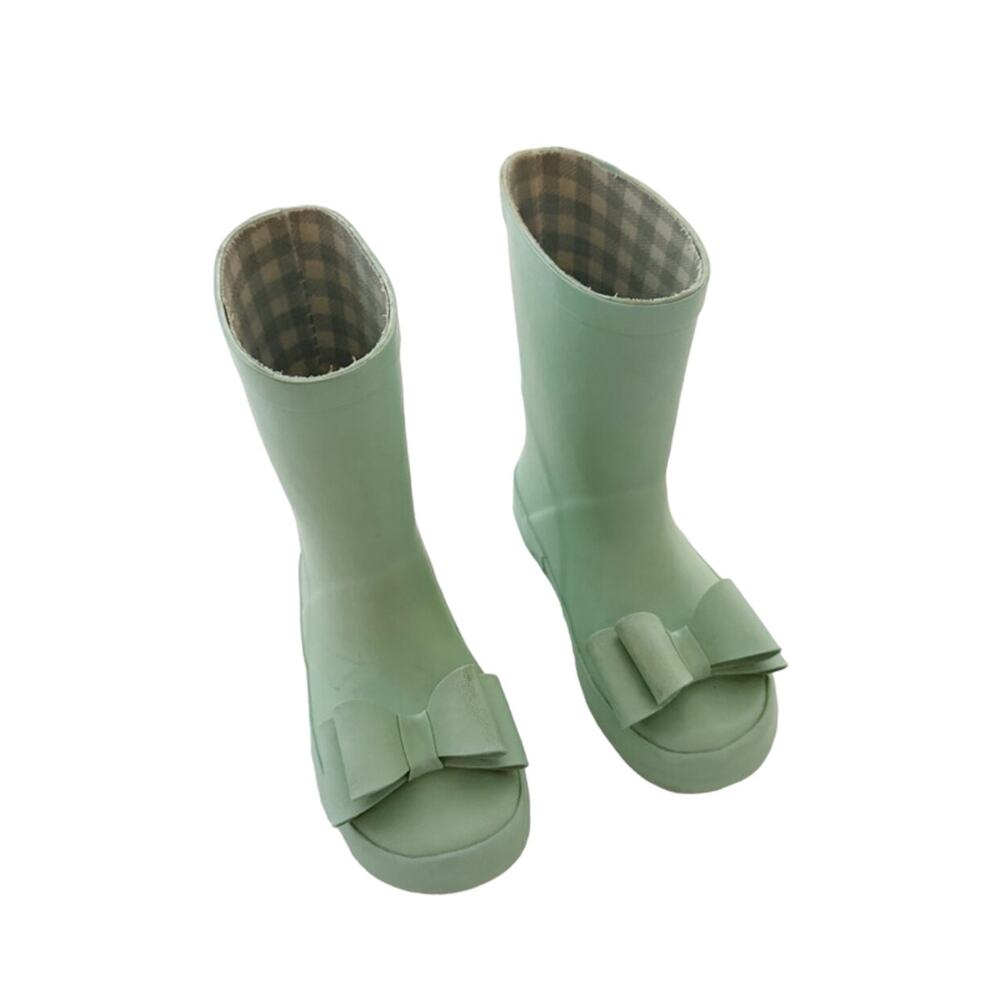 Whim & Wander by SweetHoney Mint Bow Wellies Rain Boots Size 10